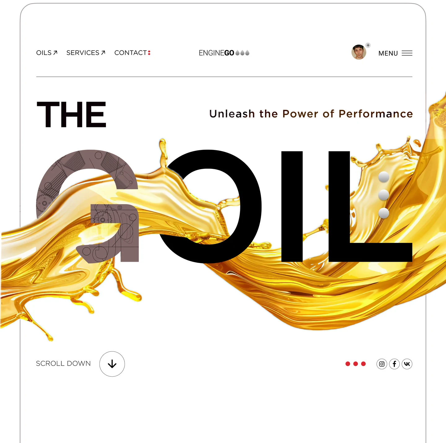 A wordmark the product pours through